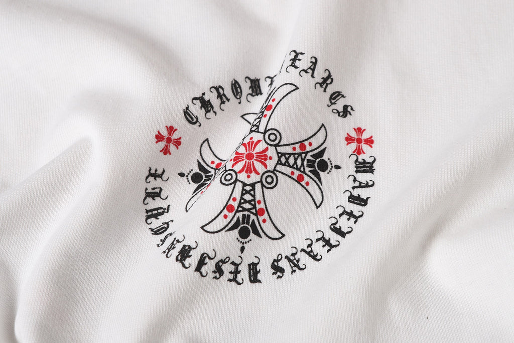 Red Ornate Cross Black T-Shirt™