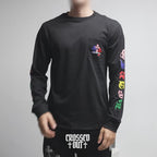 Stacked Multicolor Crosses Black Long Sleeve™