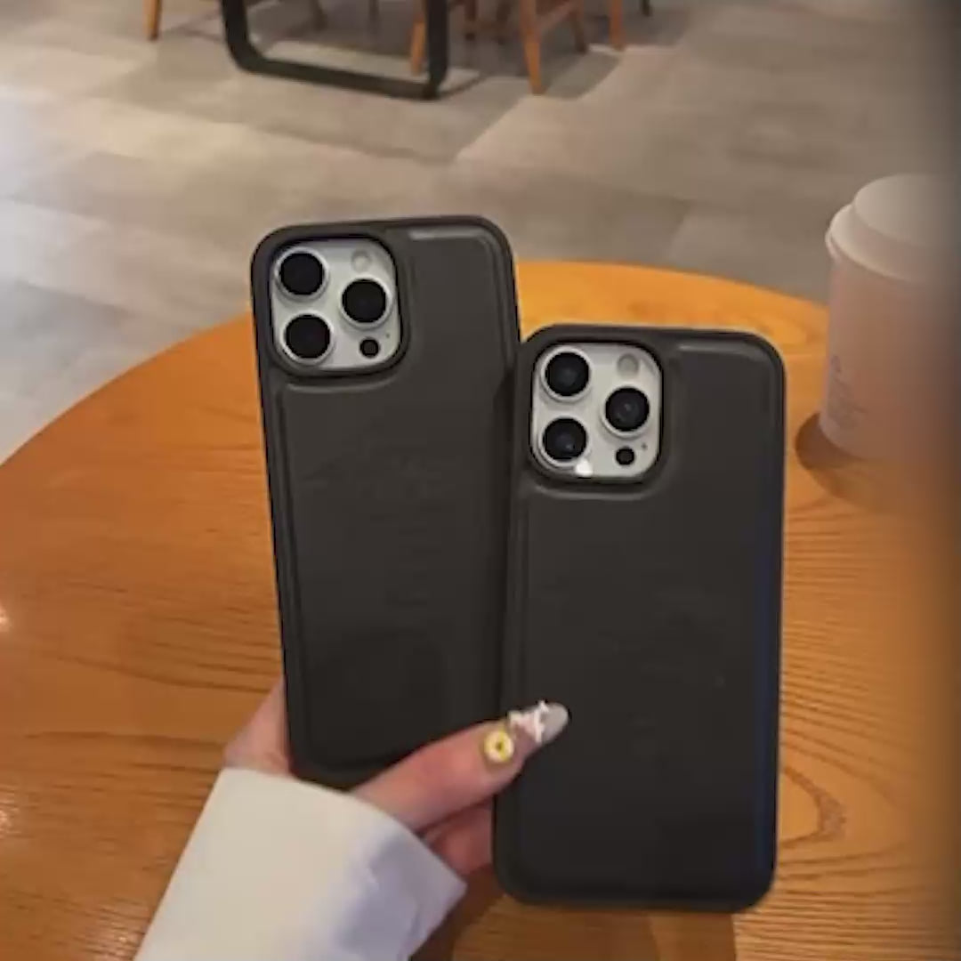 Streetwear Black Leather Phone Case™