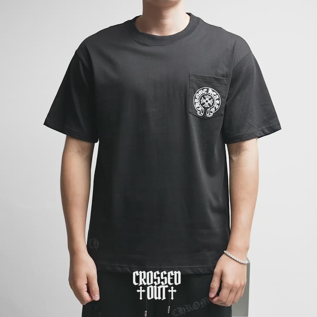 Horse Shoe Logo Los Angeles Black T-Shirt™