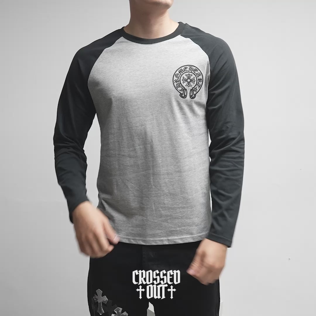 Horse Shoe Logo Grey & Black Long Sleeve™