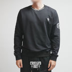 Typography Collar Black Sweatshirt™