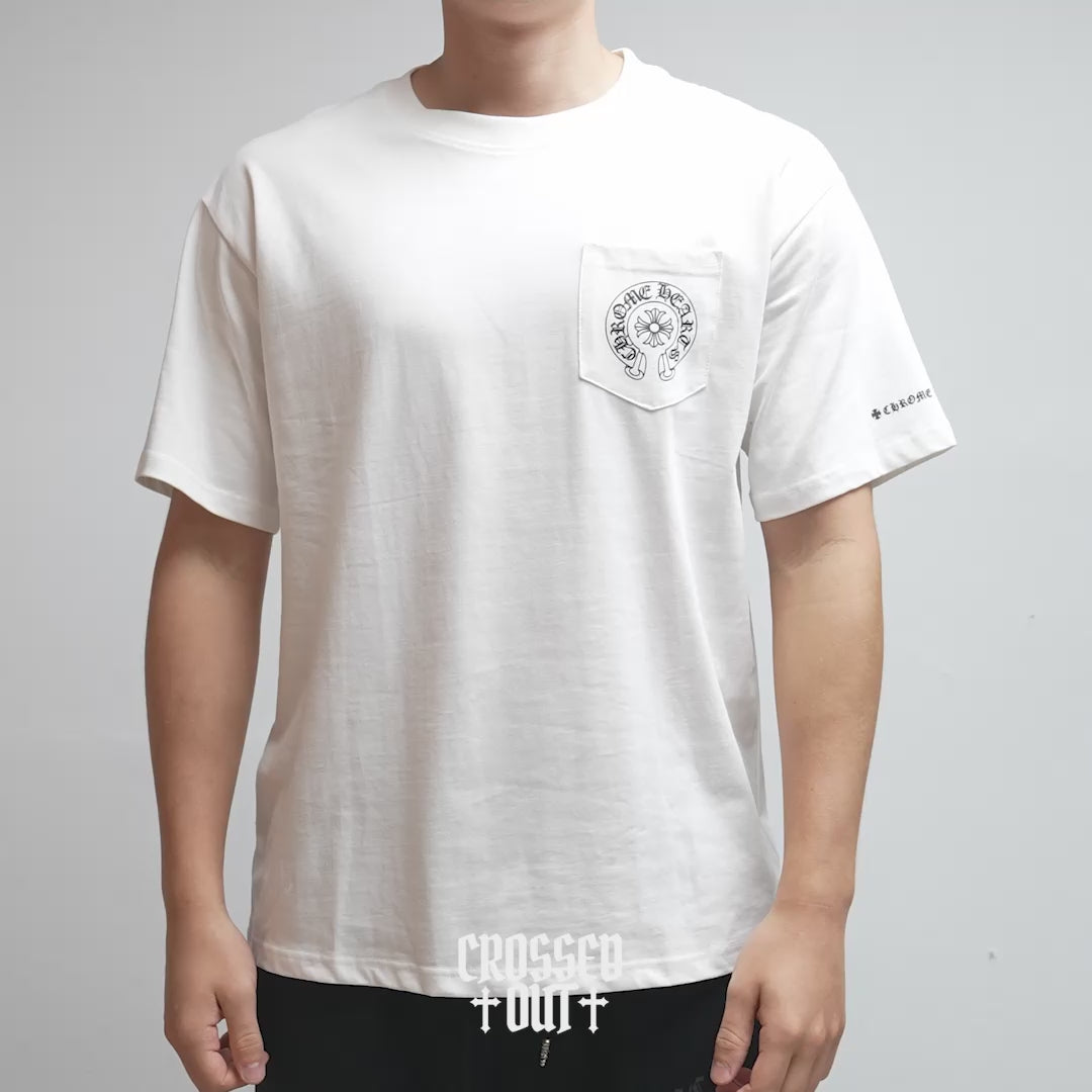 Horseshoe Logo Pocket Black/White T-Shirt™