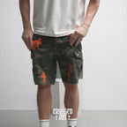 Orange Cross Patch Camo Shorts™