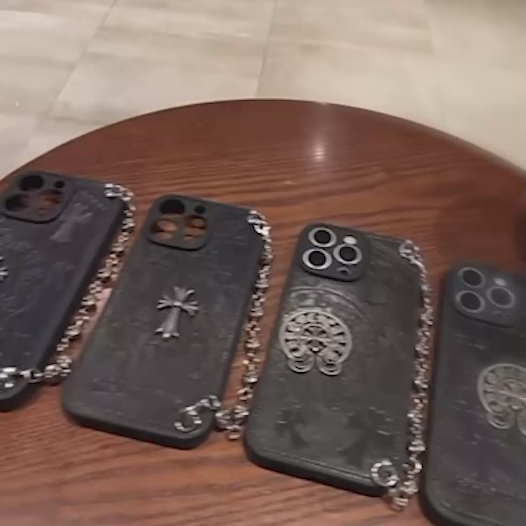 Gothic Accessory Chain Black Leather Case™