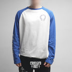 Horse Shoe Logo Baseball White & Blue Long Sleeve™