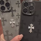 Engraved Crosses Electroplating Leather Case™
