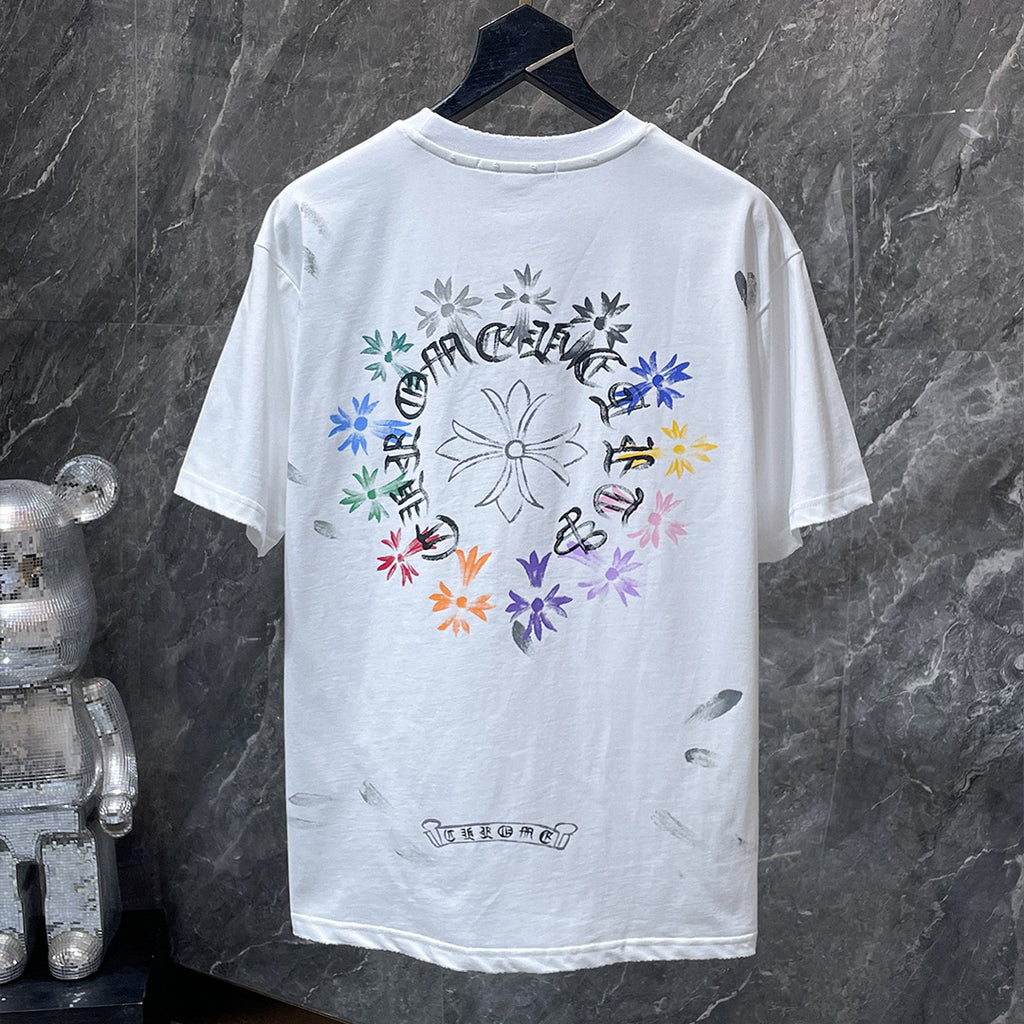 Multicolor Flower Crosses White T-Shirt™
