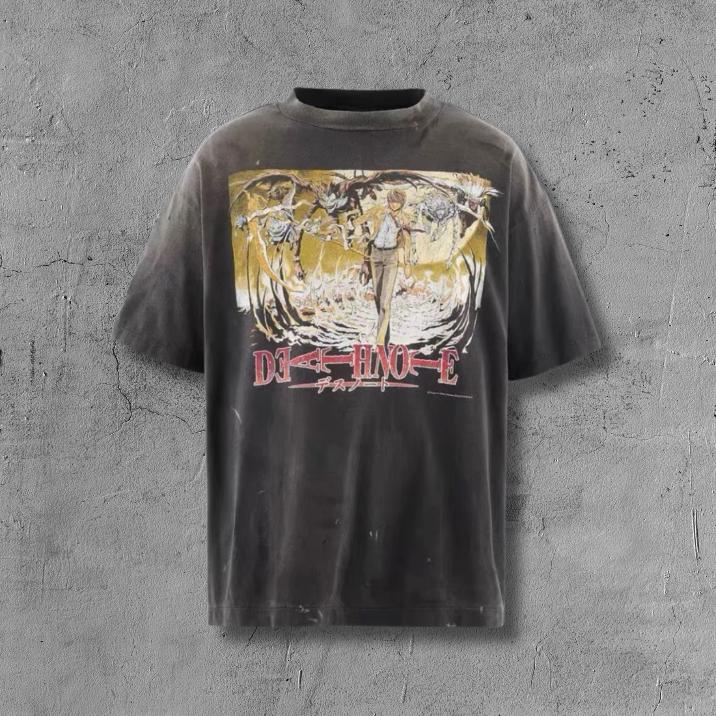 SNT Mxxxxxx Death Note Faded Black T-Shirt™
