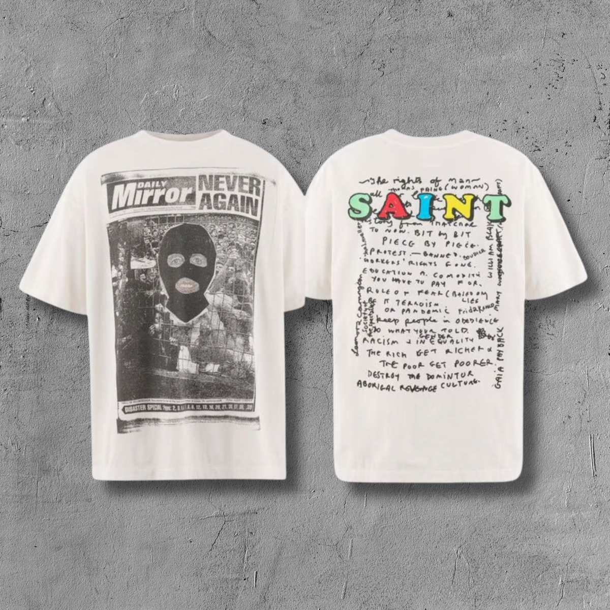 SNT Mxxxxxx x Jamie Reid Mask White T-Shirt™