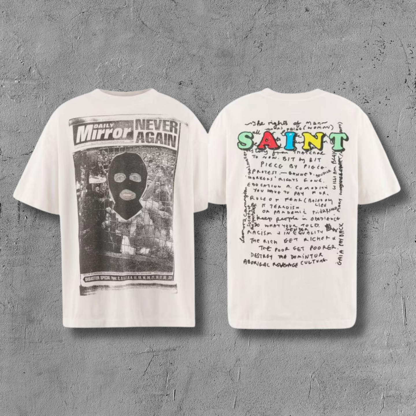 SNT Mxxxxxx x Jamie Reid Mask White T-Shirt™
