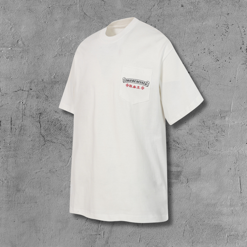 Vertical USA Flag White T-Shirt™