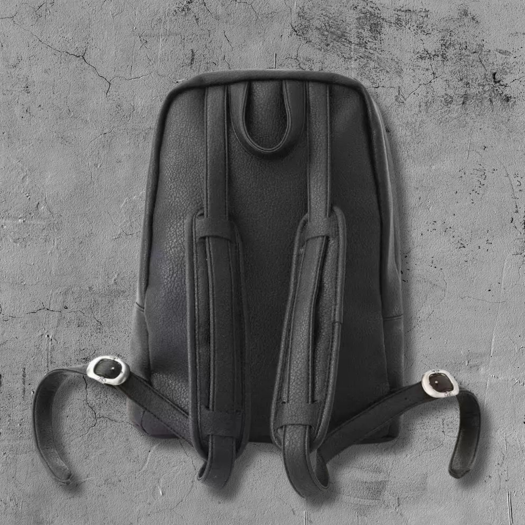 Desert Camo Cross Black Leather Backpack™
