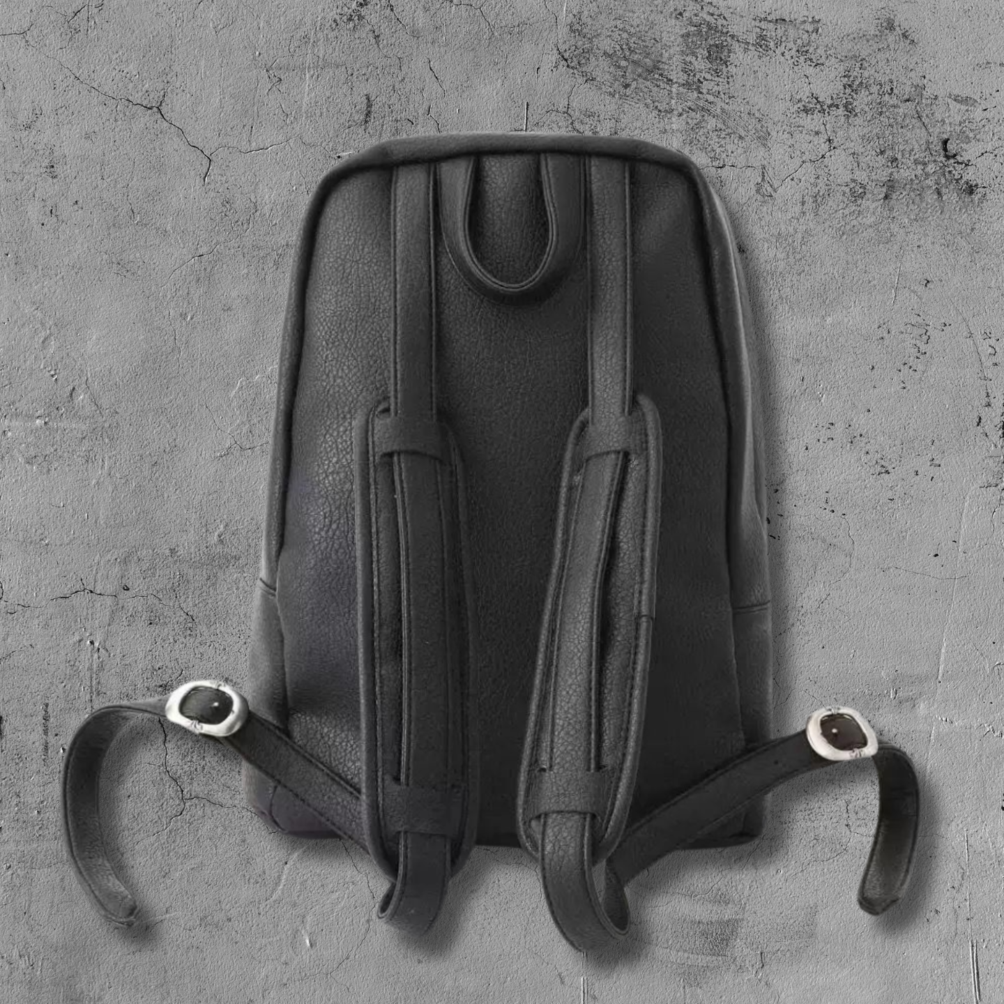 Desert Camo Cross Black Leather Backpack™