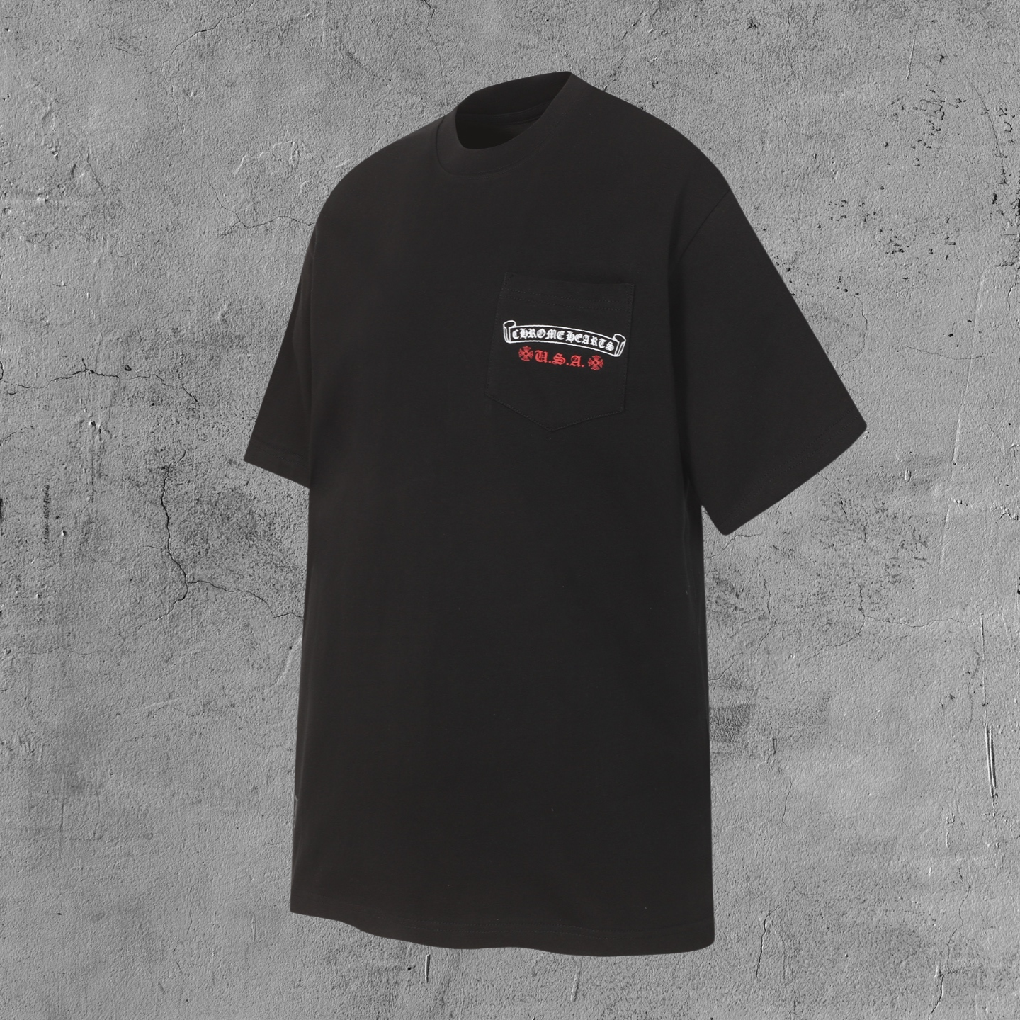 Vertical USA Flag Black T-Shirt™