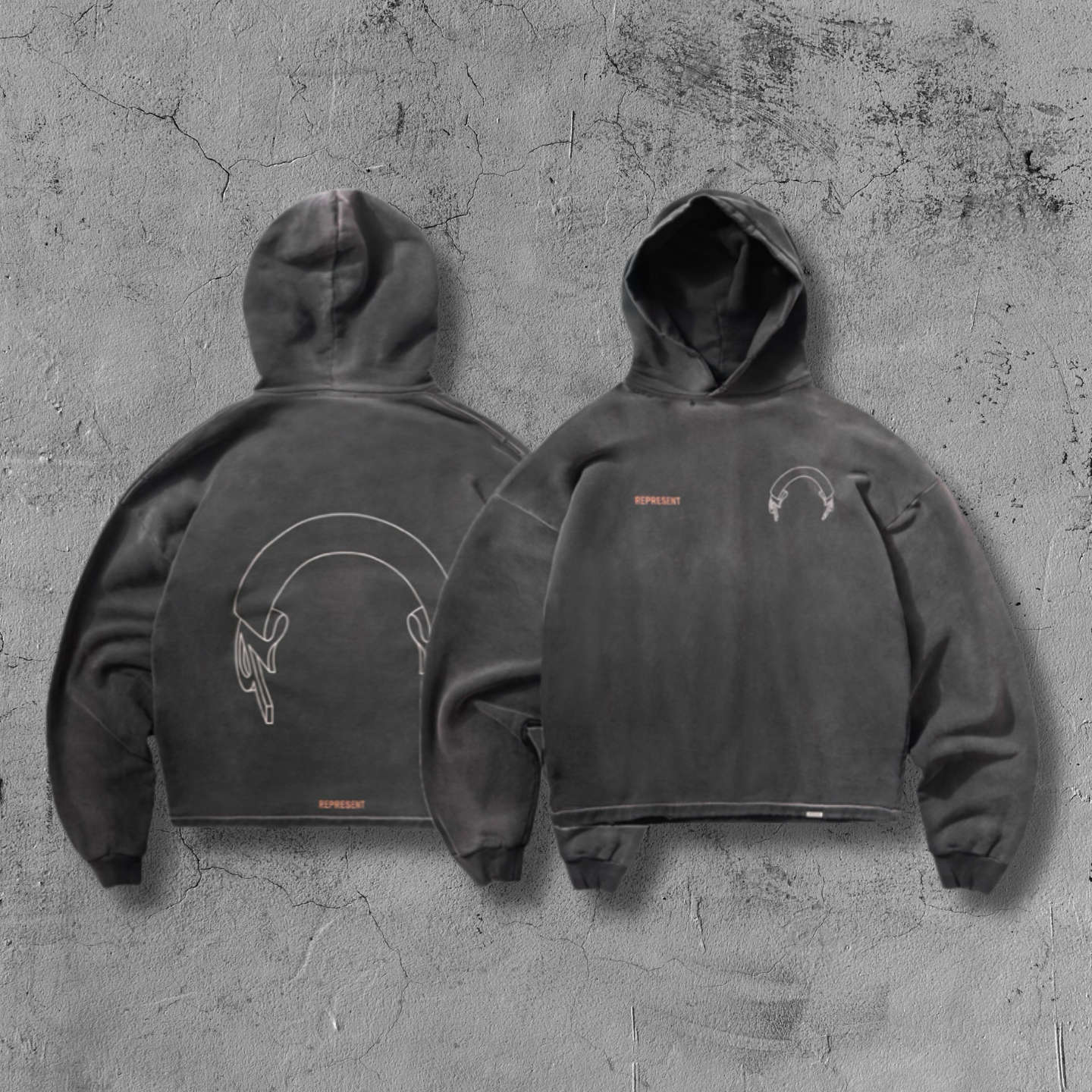 RPRSNT Stained Black Banner Hoodie™