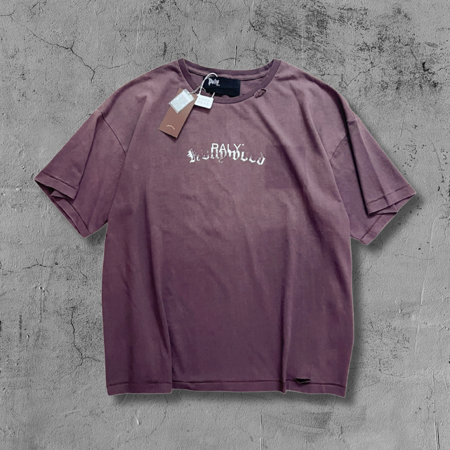 Paly Hllywd Typography Logo Plum Tee™